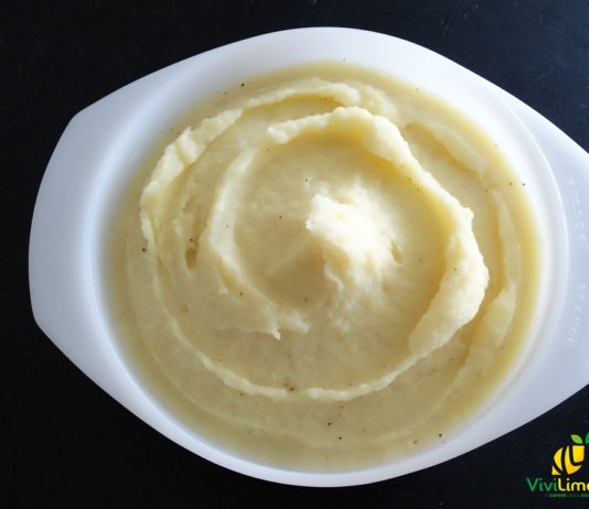 Tortino di patate al limone con onde di calamari croccanti tortino patate al limone
