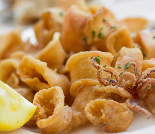 Anelli di calamari al profumo di limone